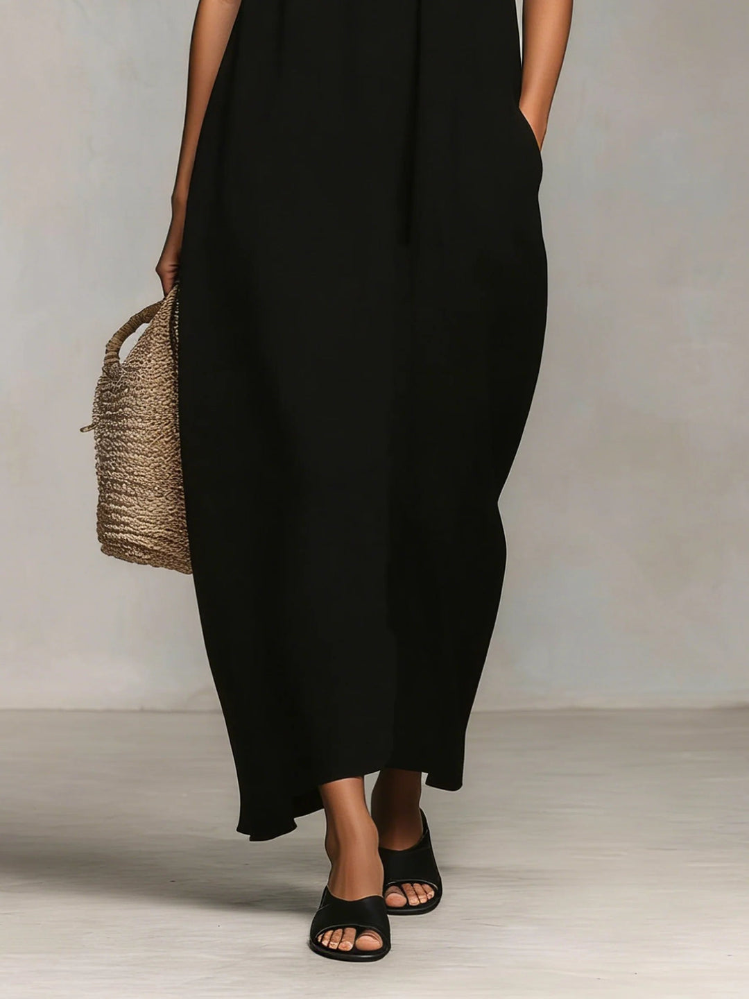 Mirelle™ | Vestito Maxi con Blocchi di Colore e Spalline Sottile