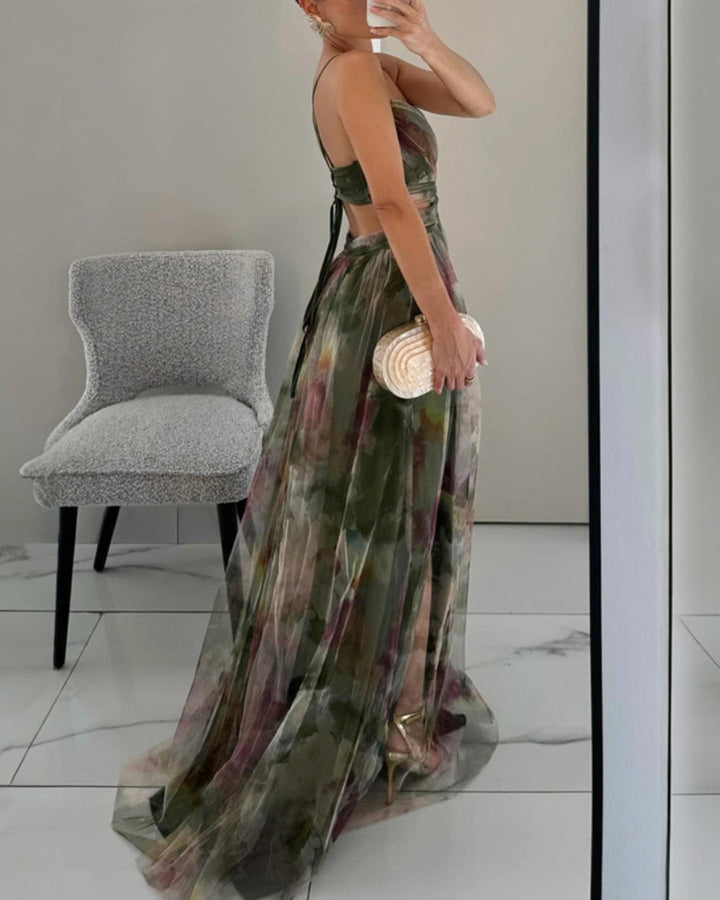 Giselle - vestito lungo con stampa floreale