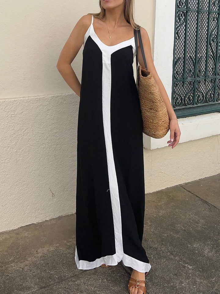 Nancy | Abito Midi Colorblock Stile Isola Lavechic