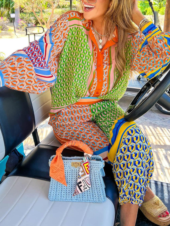 Josephine | Camicia Unica Colorata in Stile Tropicale