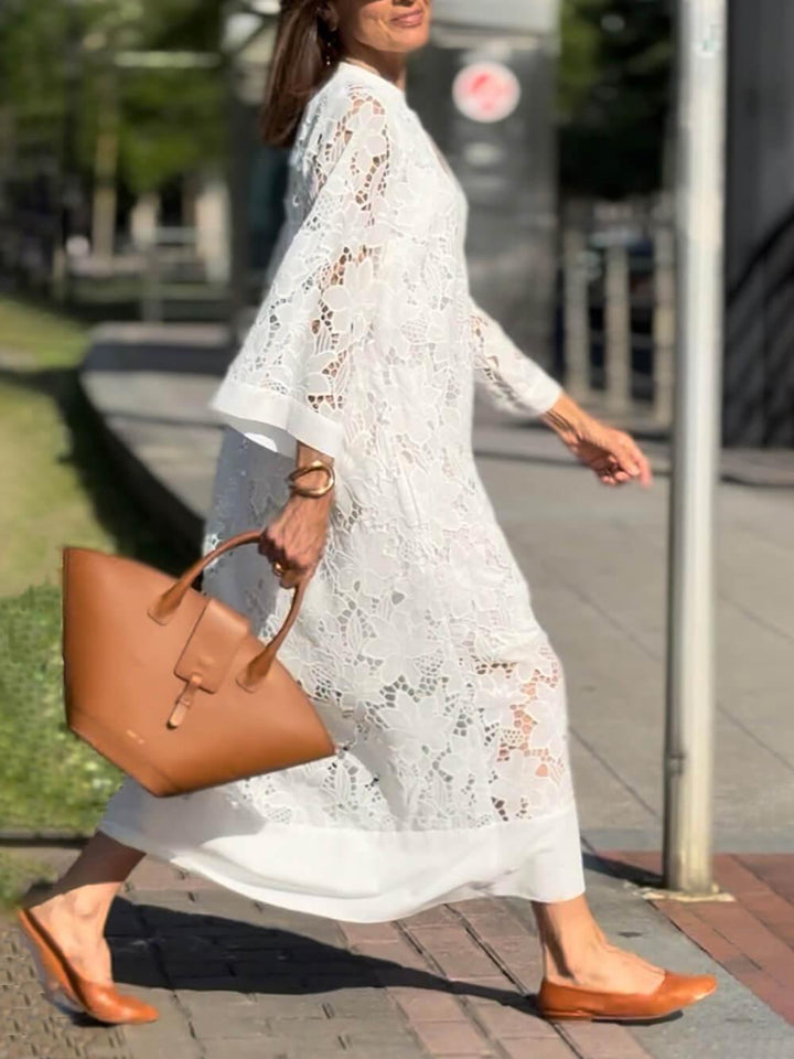 Willow | Vestito Midi V-Neck Glam da Spiaggia