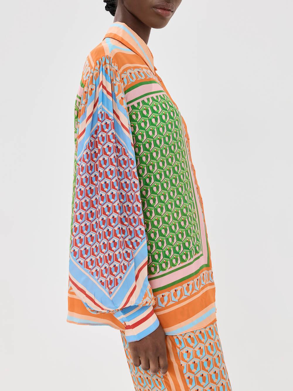 Josephine | Camicia Unica Colorata in Stile Tropicale