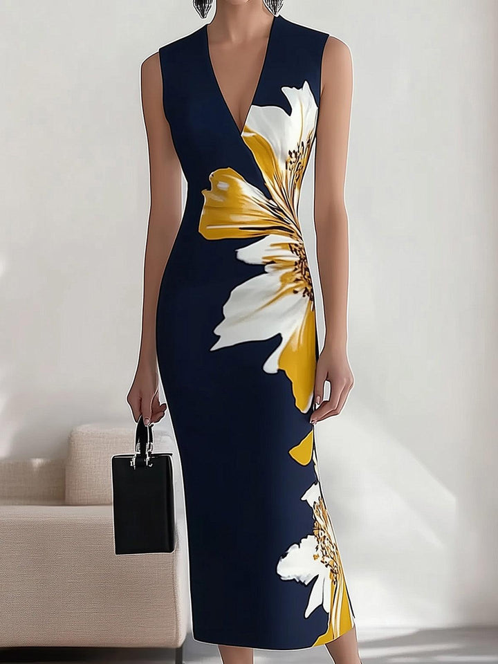 Lily | Vestito Midi Elegante da Lavoro per Festival in Stile Glam da Spiaggia