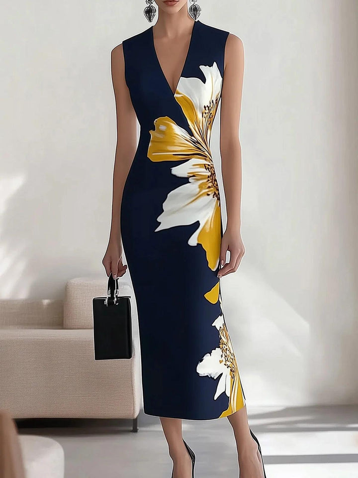 Lily | Vestito Midi Elegante da Lavoro per Festival in Stile Glam da Spiaggia