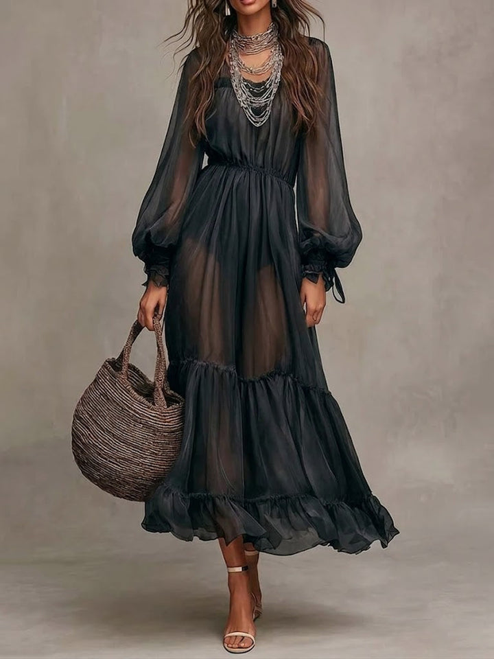 Gerda | Elegante Vestito Midi con Scollatura a V