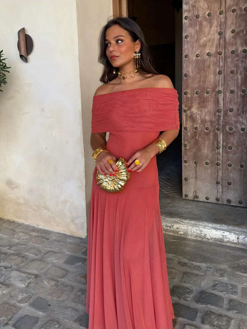 Camila | Vestito Maxi Elegante in Mesh