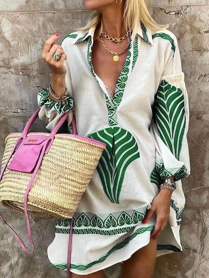 Flore | Look Tropicale Stampa Mini Abito Unico Semplice per le Vacanze