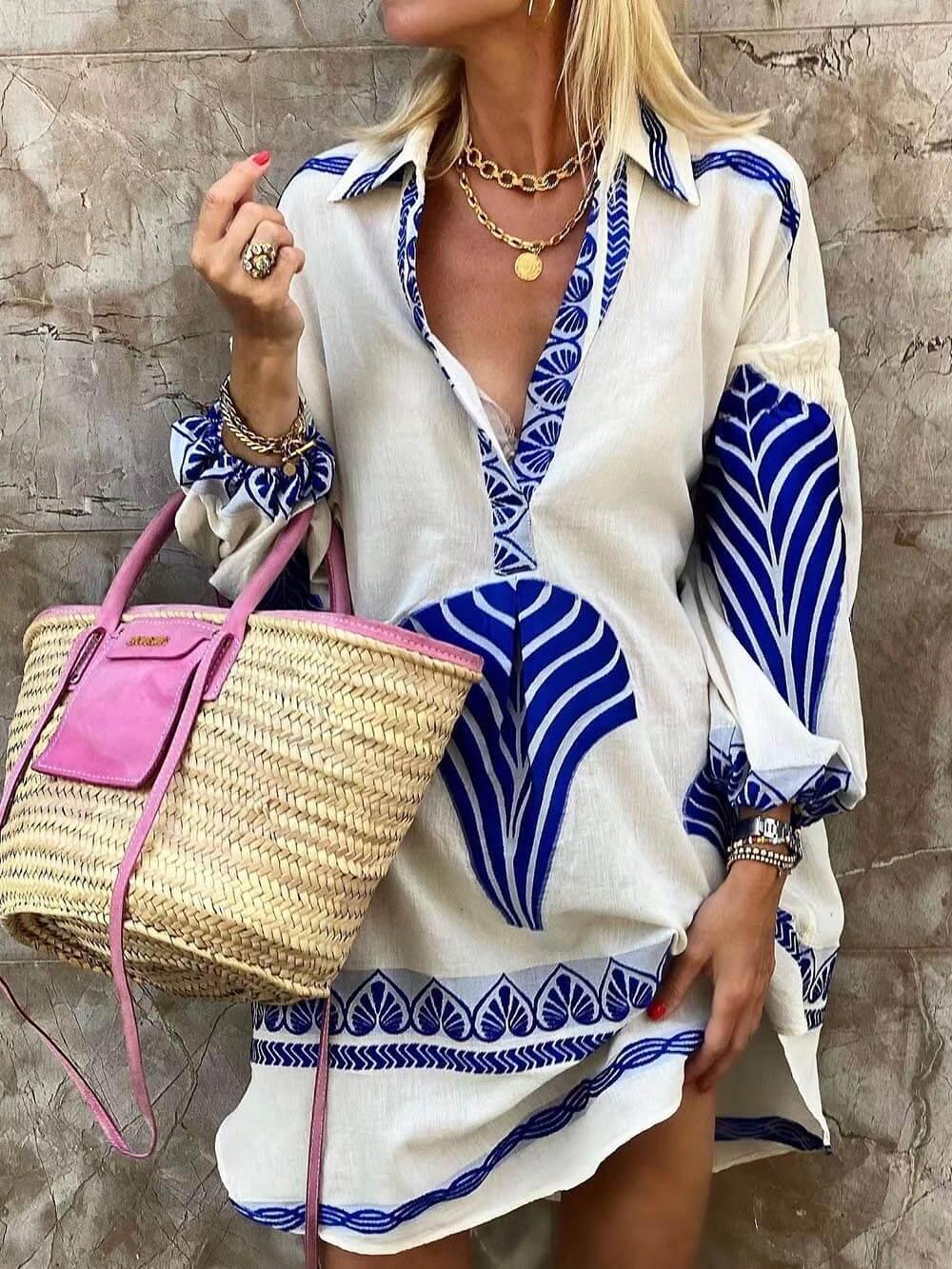 Flore | Look Tropicale Stampa Mini Abito Unico Semplice per le Vacanze