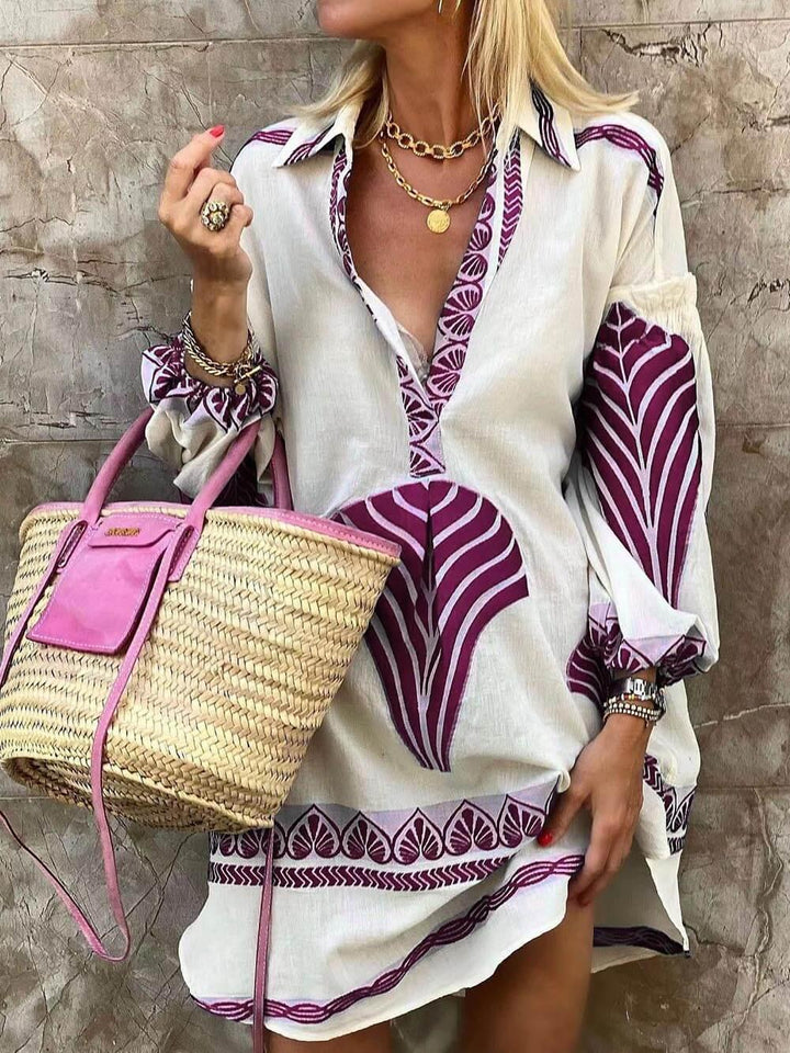 Flore | Look Tropicale Stampa Mini Abito Unico Semplice per le Vacanze