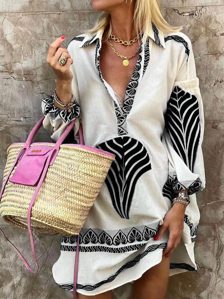Flore | Look Tropicale Stampa Mini Abito Unico Semplice per le Vacanze