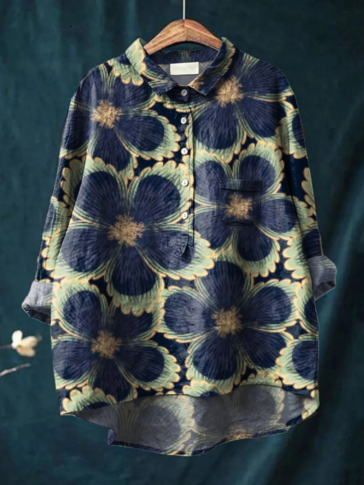 Avielle | Camicia Casual Vintage Floreale da Donna