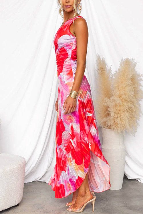 Yanira™ | Vestito Plissettato a Spalla Unica