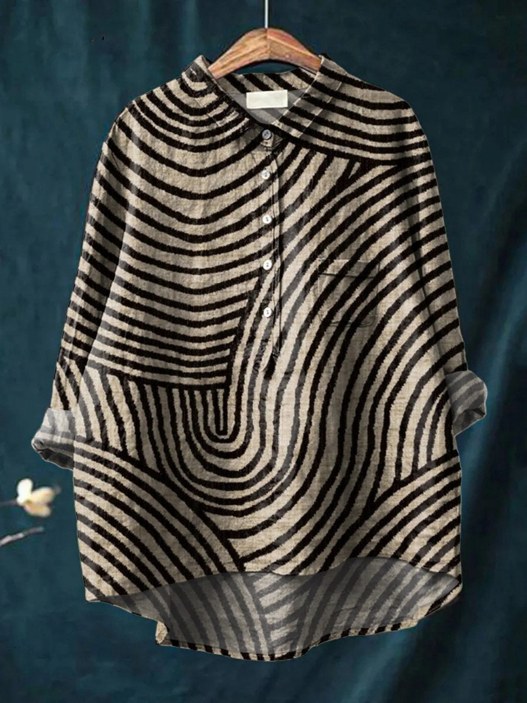 Cecelia | Camicia casual con stampa a motivo circolare per donna