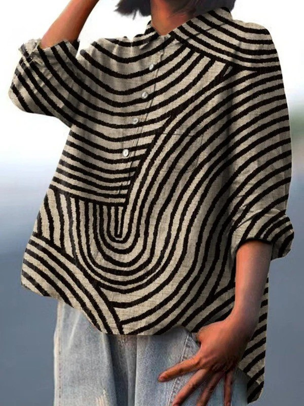 Cecelia | Camicia casual con stampa a motivo circolare per donna
