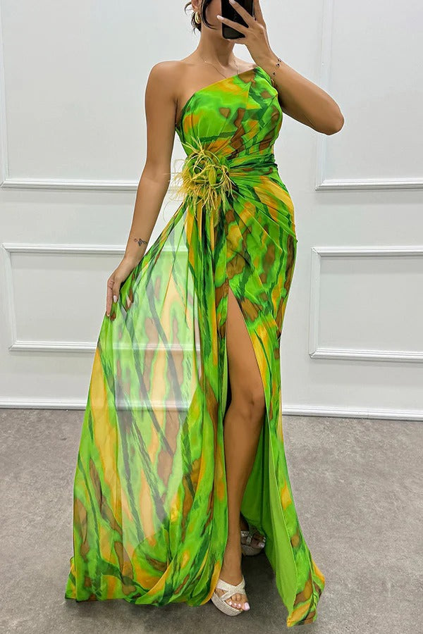 Abito Drappeggiato Vibrante