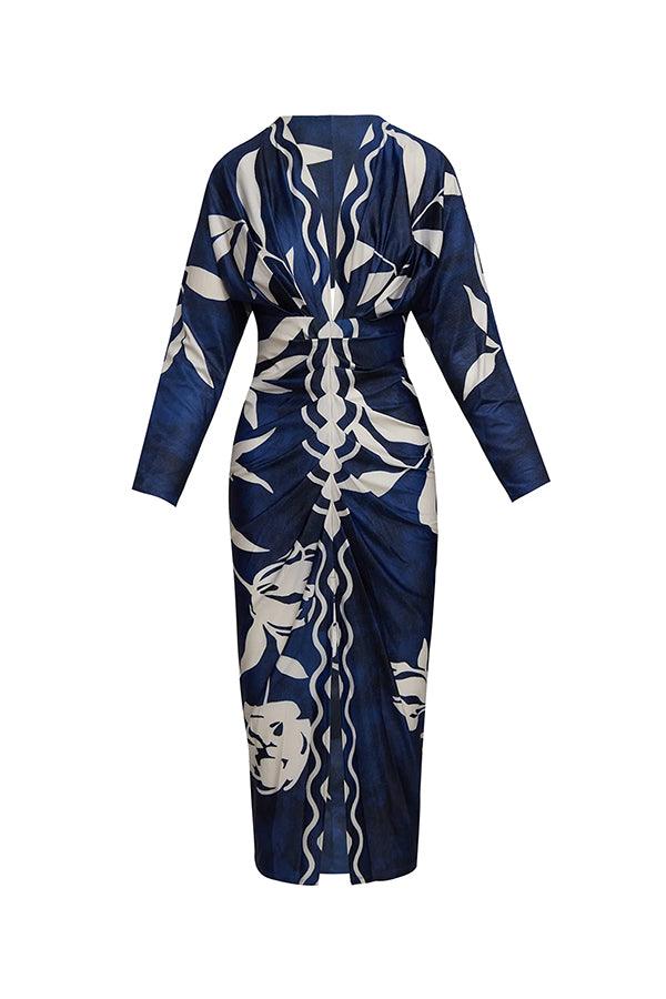 Eva | Vestito Midi Dolman con Stampa Unica Sun Escape