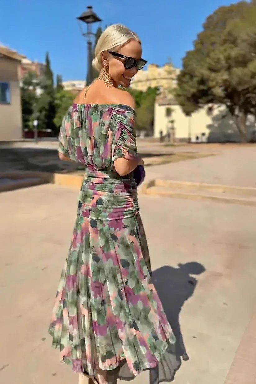 ANA | ABITO MAXI PLEAT ELEGANTE