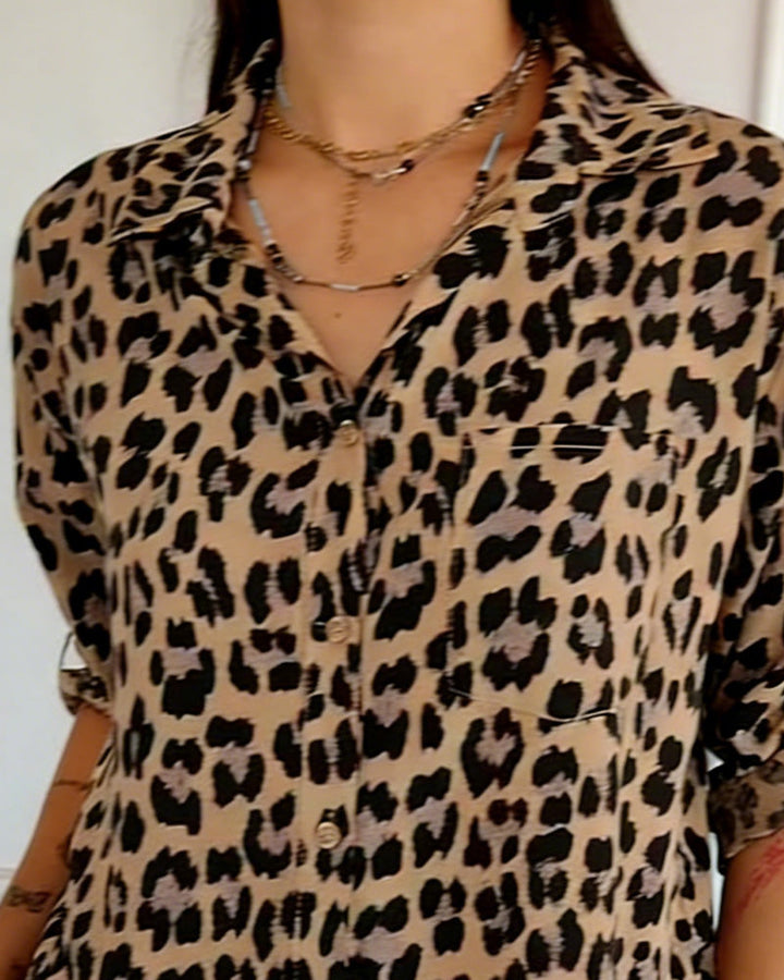 Bluse alla Moda con Stampa Leopardo