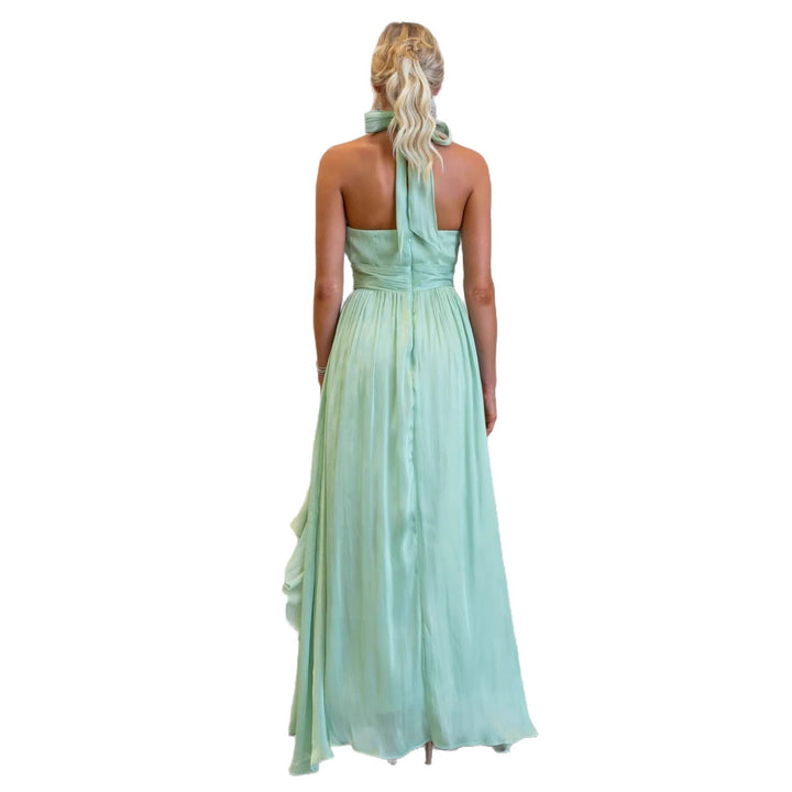 Vestito Maxi con Volant Celestia