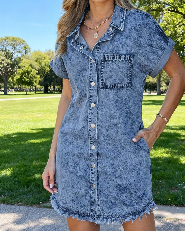 Kaelia | Abito Camicia in Denim