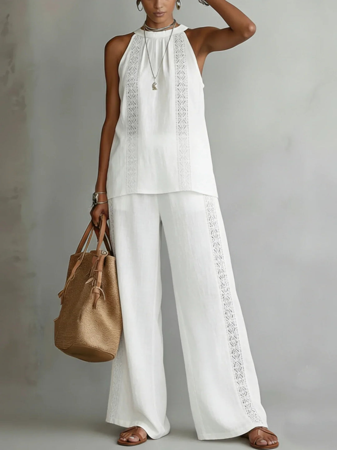 Camilla | Elegante Set Due Pezzi in Lino