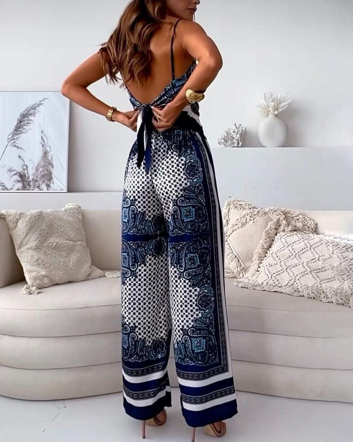 Helen | Set di Vestito Due Pezzi Stile Elegante con Lacci e Pantaloni Pronto per le Vacanze