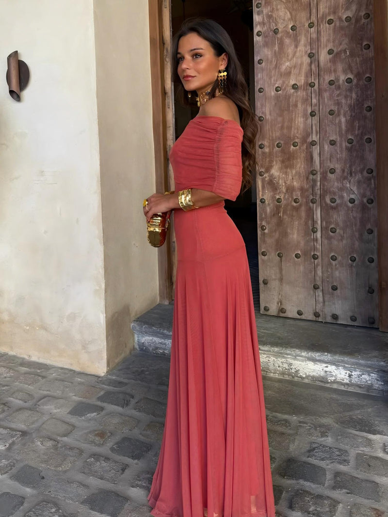 Camila | Vestito Maxi Elegante in Mesh