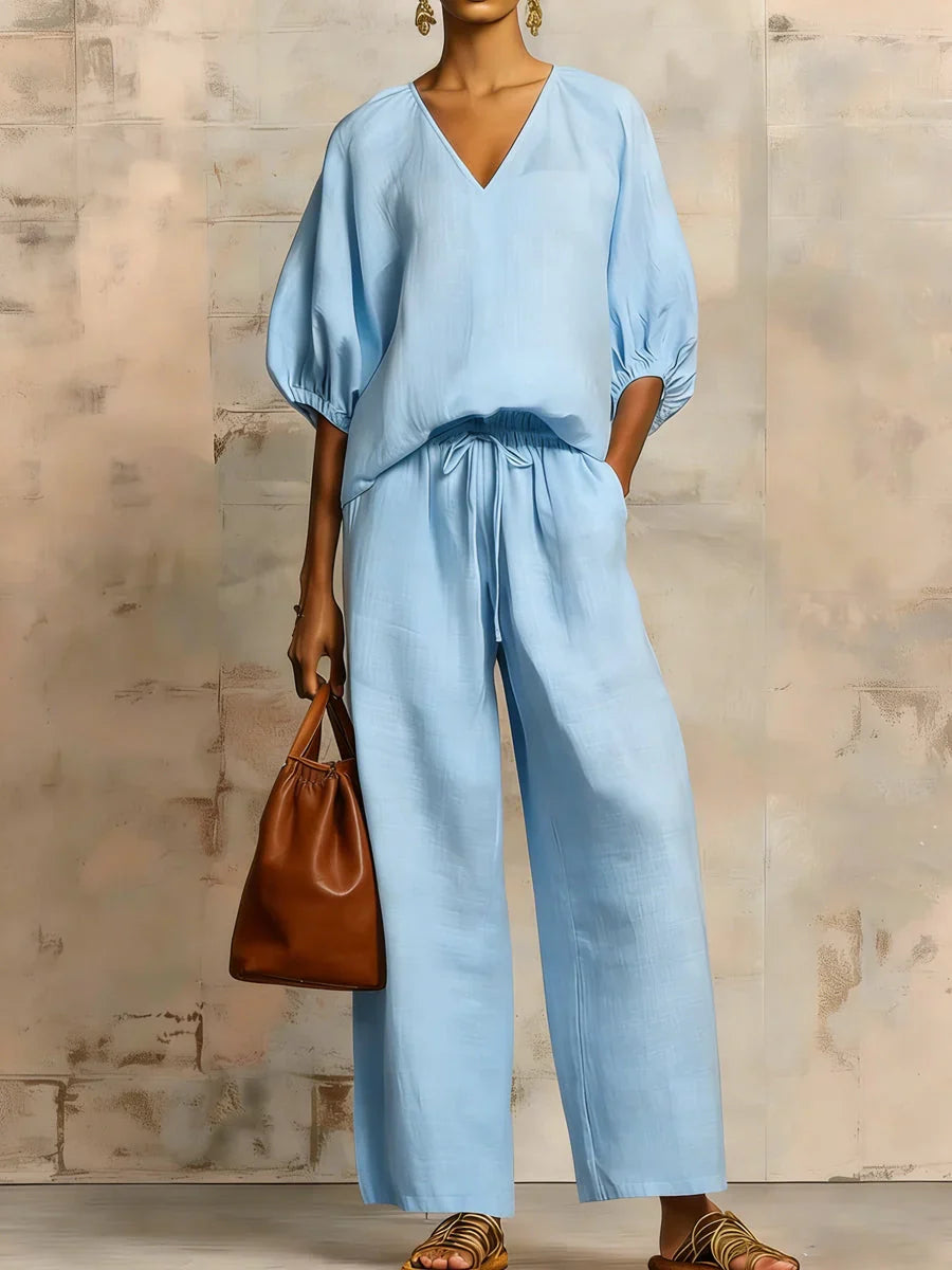 Valencia | Set Due Pezzi Elegante in Lino Relaxed
