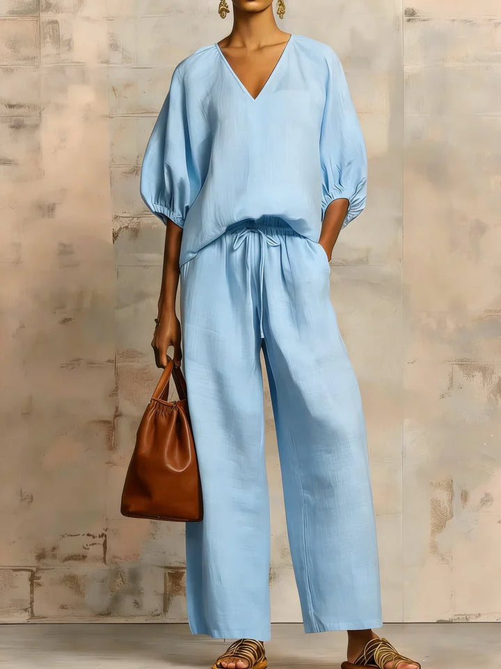 Valencia | Set Due Pezzi Elegante in Lino Relaxed