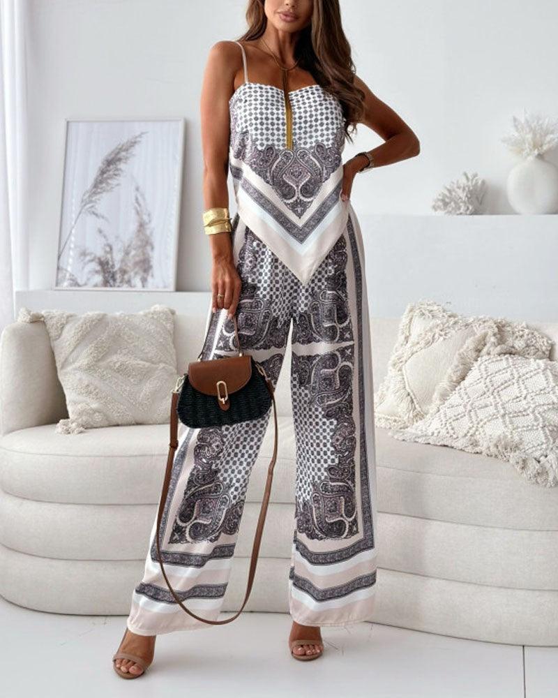 Helen | Set di Vestito Due Pezzi Stile Elegante con Lacci e Pantaloni Pronto per le Vacanze