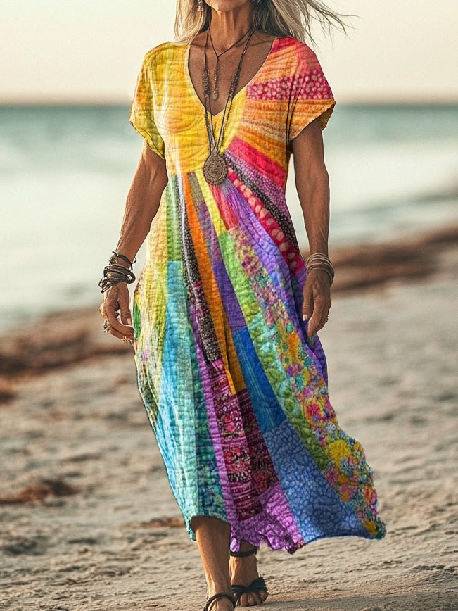 Azura - Vestito Bohemien Stampato