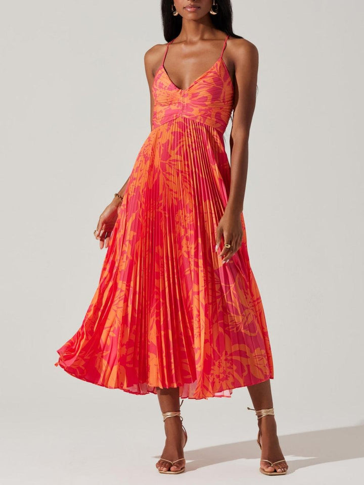 Heather | Collezione di Abiti Midi Eleganti con Stampa Floreale Chic Costiero