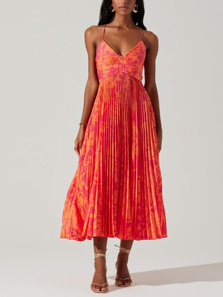 Heather | Collezione di Abiti Midi Eleganti con Stampa Floreale Chic Costiero