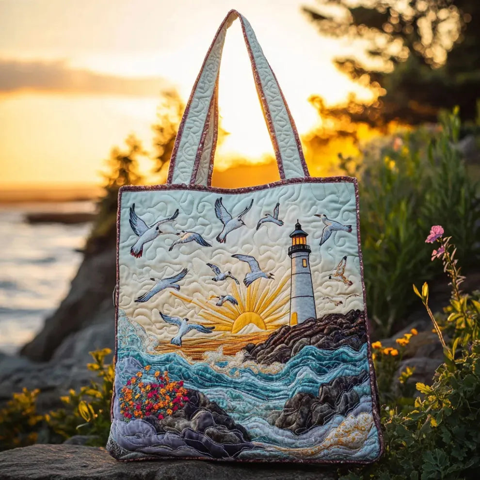 Seaside Light | Borsa Tote Quilted Fatta a Mano