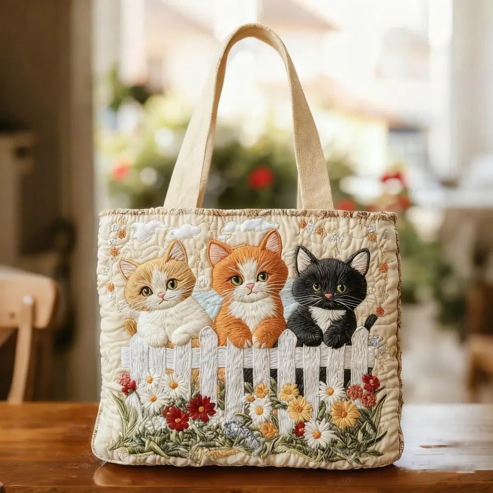 Gattini da Giardino | Borsa Quilted Fatta a Mano