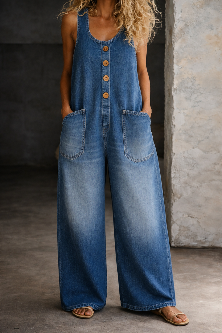 Saylor | Salopette in Denim Lavato Vintage