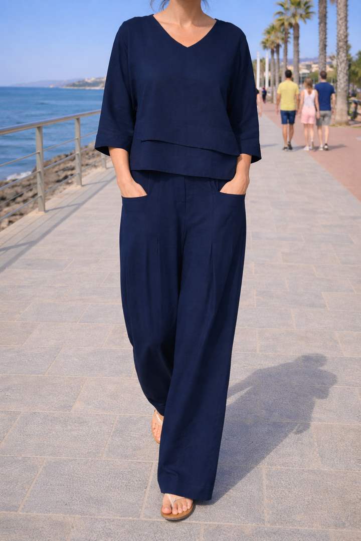Santoro | Set Asimmetrico in Lino e Cotone