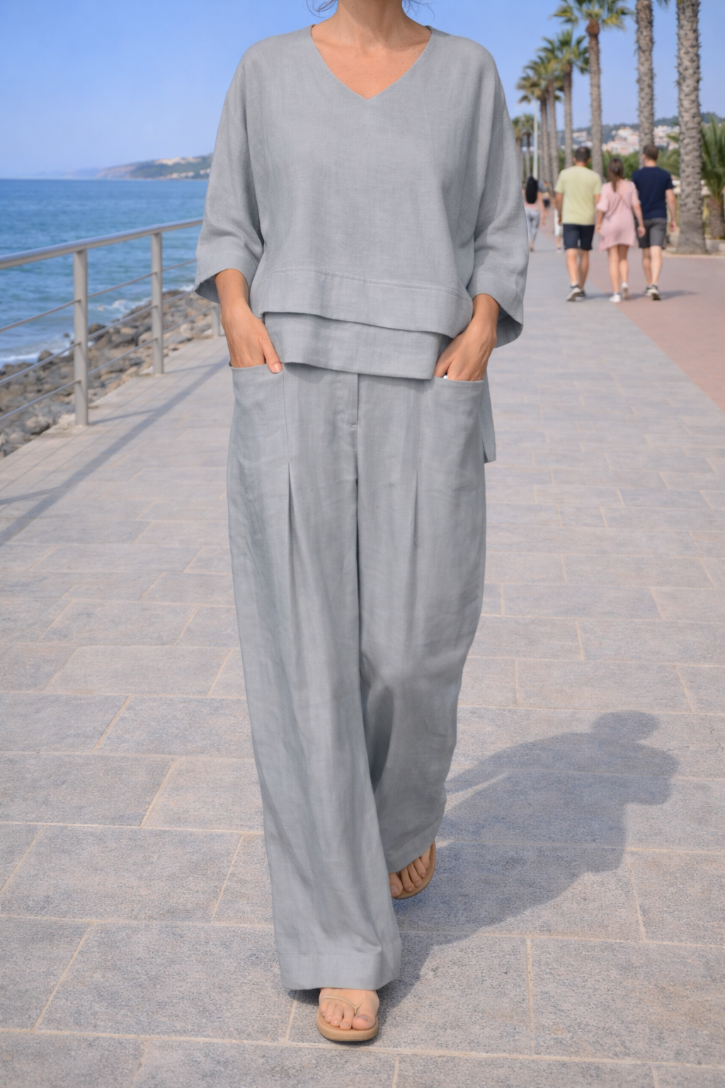 Santoro | Set Asimmetrico in Lino e Cotone