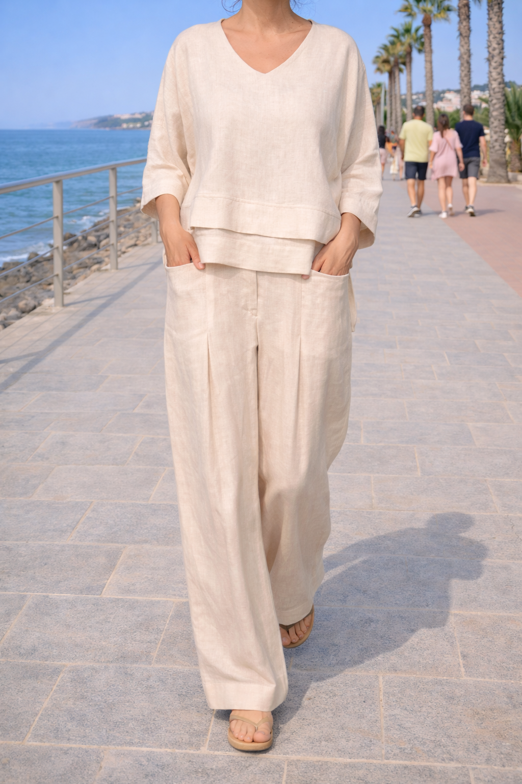 Santoro | Set Asimmetrico in Lino e Cotone
