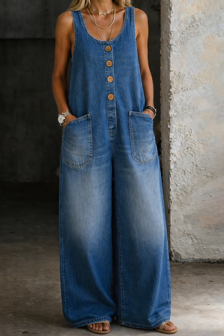 Saylor | Salopette in Denim Lavato Vintage