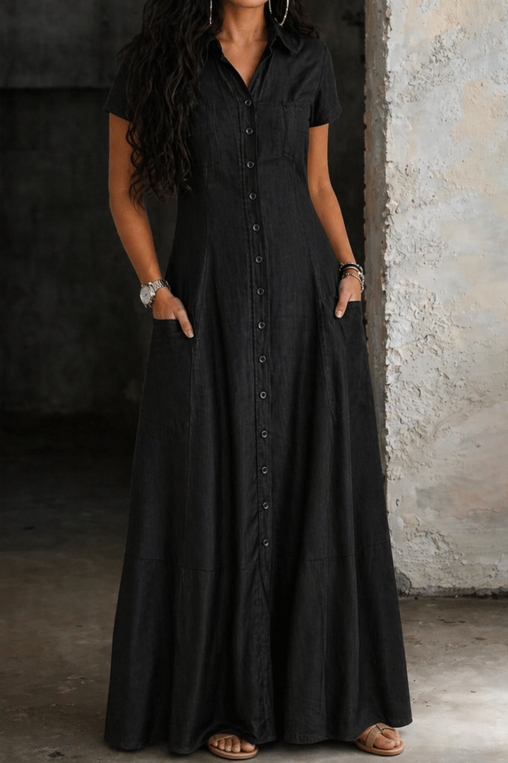 Hera | Abito Lungo in Denim
