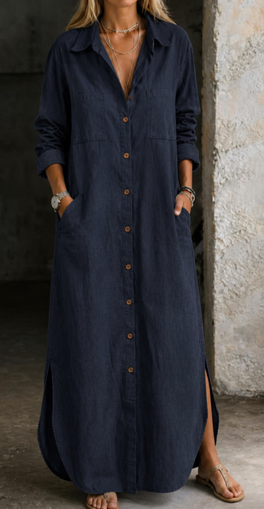 Delana | Abito Button Down