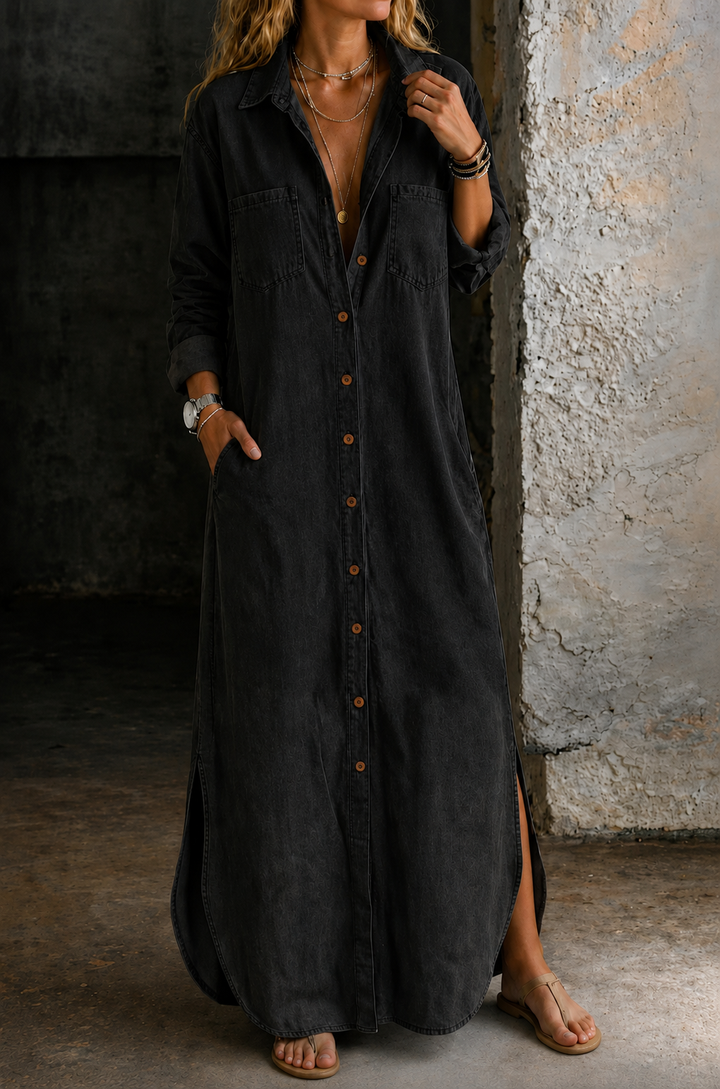 Delana | Abito Button Down