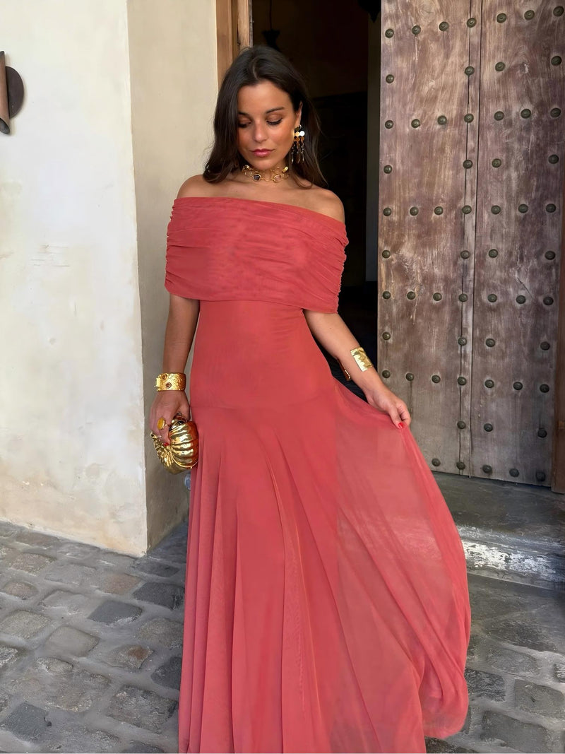 Camila | Vestito Maxi Elegante in Mesh