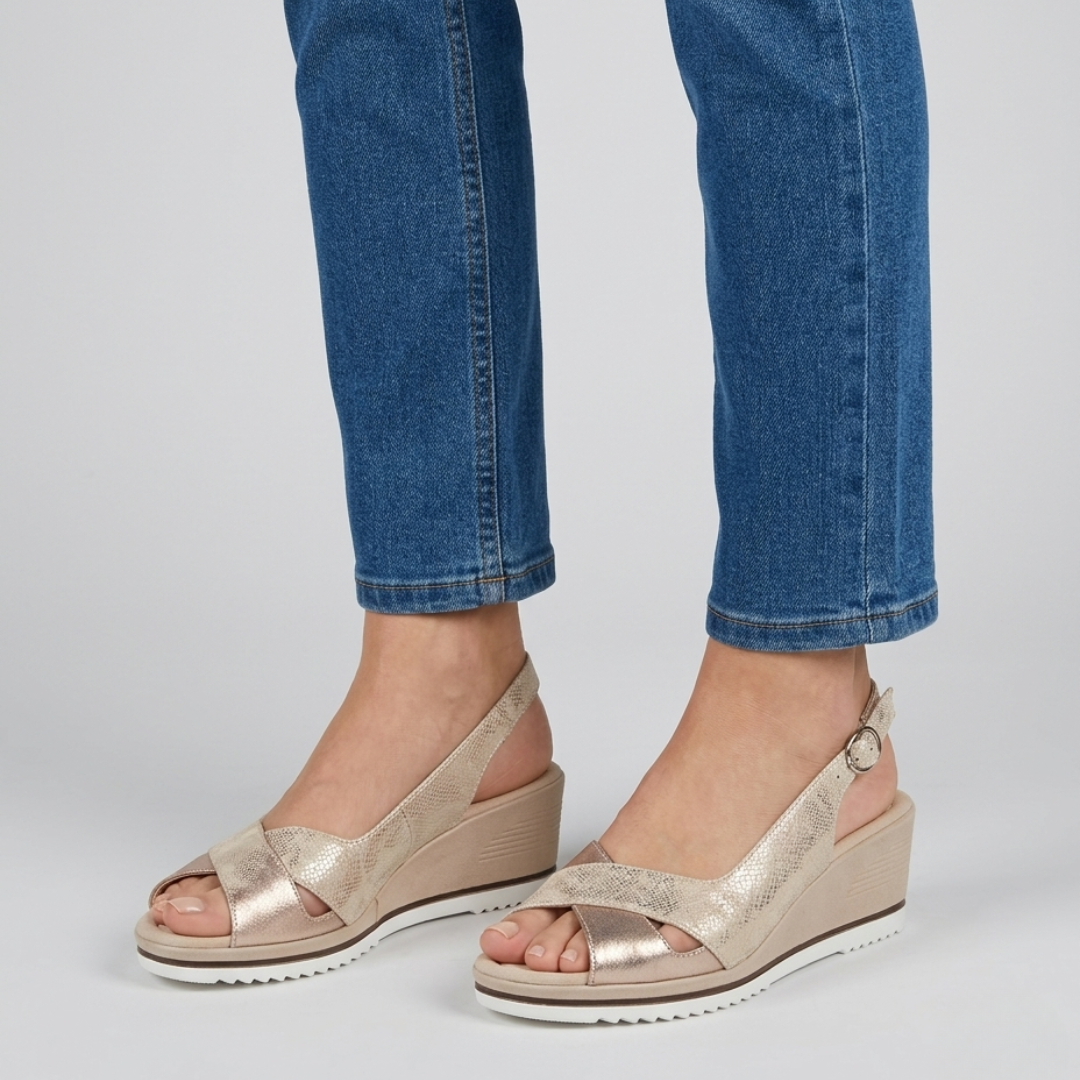 Francesca - sandalo di comfort per donna con tacco