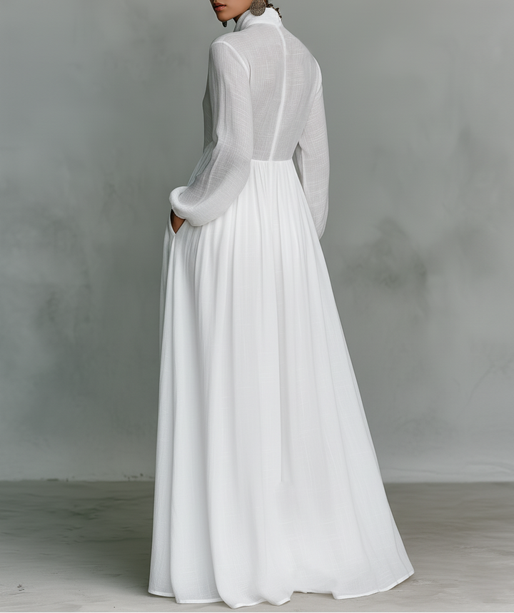 Serena | Abito Maxi con Bottoni Frontali