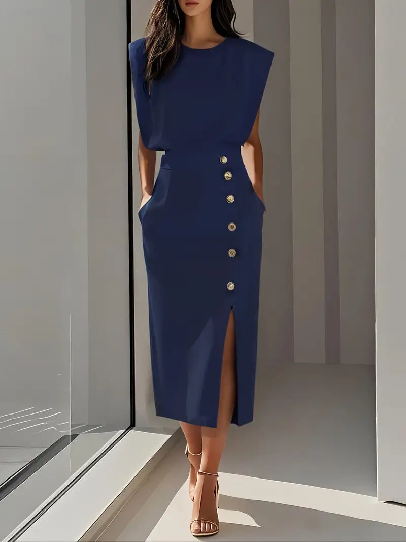 Dolly - Abito Midi con Spacco Laterale