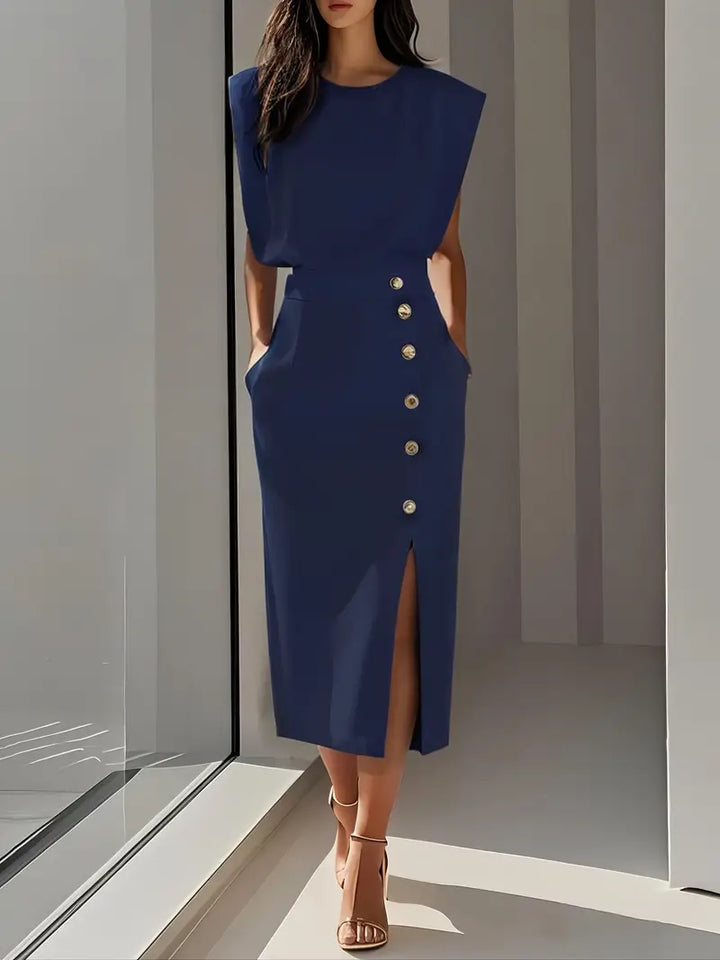 Dolly - Abito Midi con Spacco Laterale