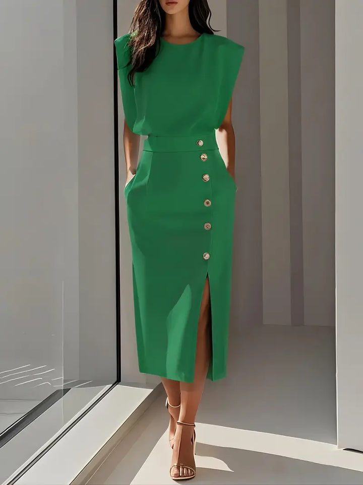 Dolly - Abito Midi con Spacco Laterale