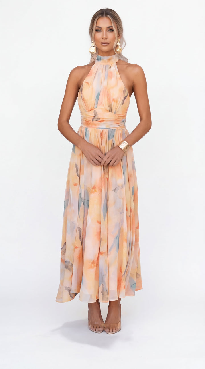 ESTHER | Abito Halter in Stile Acquerello
